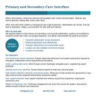 Primary and Secondary Care Interface