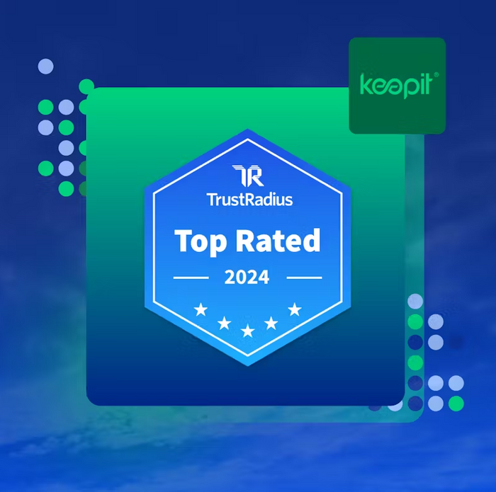 Keepit reçoit le prix Customer Top Rated Award de TrustRadius pour la troisième fois consécutive