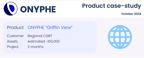 Case Study ONYPHE Griffin View / Regional CSIRT