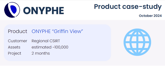 Case Study ONYPHE Griffin View / Regional CSIRT