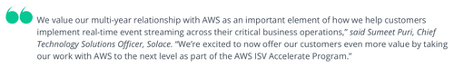 Solace Joins AWS ISV Accelerate Program