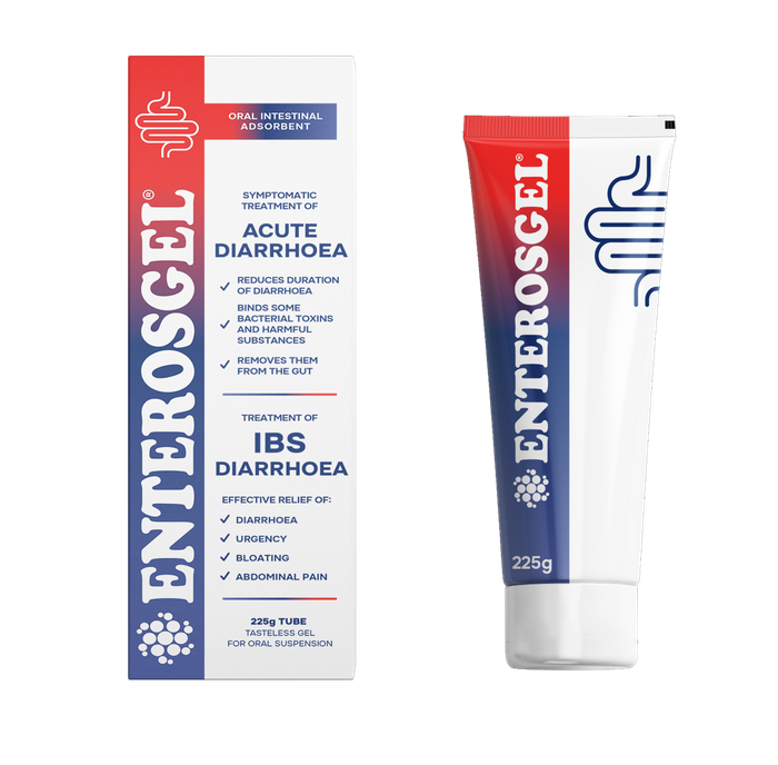 ENTEROSGEL Diarrhoea Relief for children (0+) and adults is available OTC and on prescription.