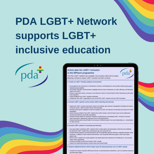 PDA LGBT+ Network launch resources to support LGBT+ inclusive education