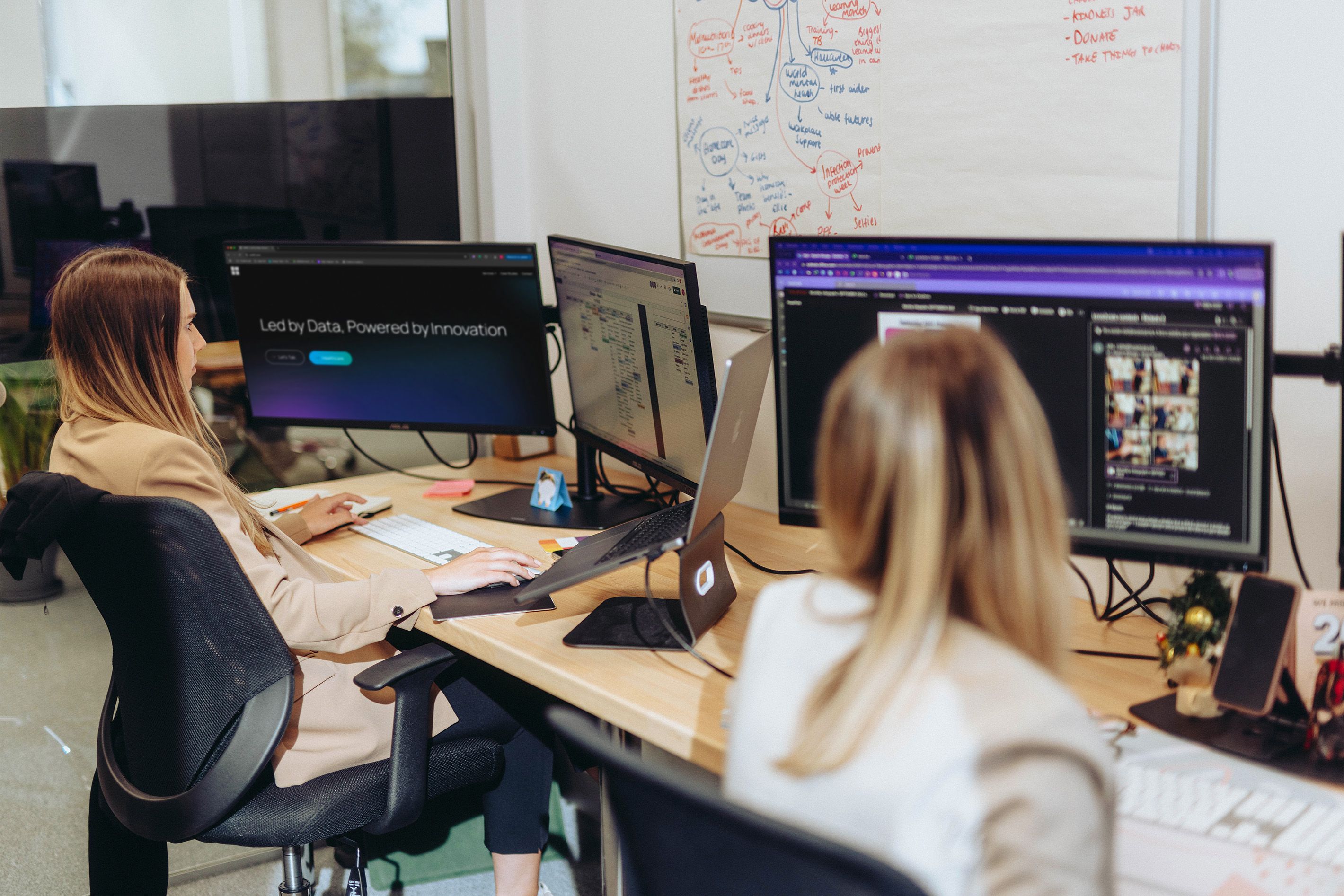 people at a desk