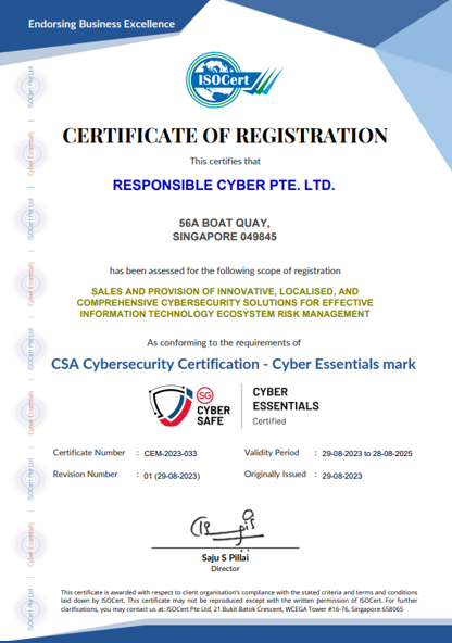 Elevating Digital Trust with Cyber Essentials: Responsible Cyber's Commendable Leap Towards Cyber Excellence
