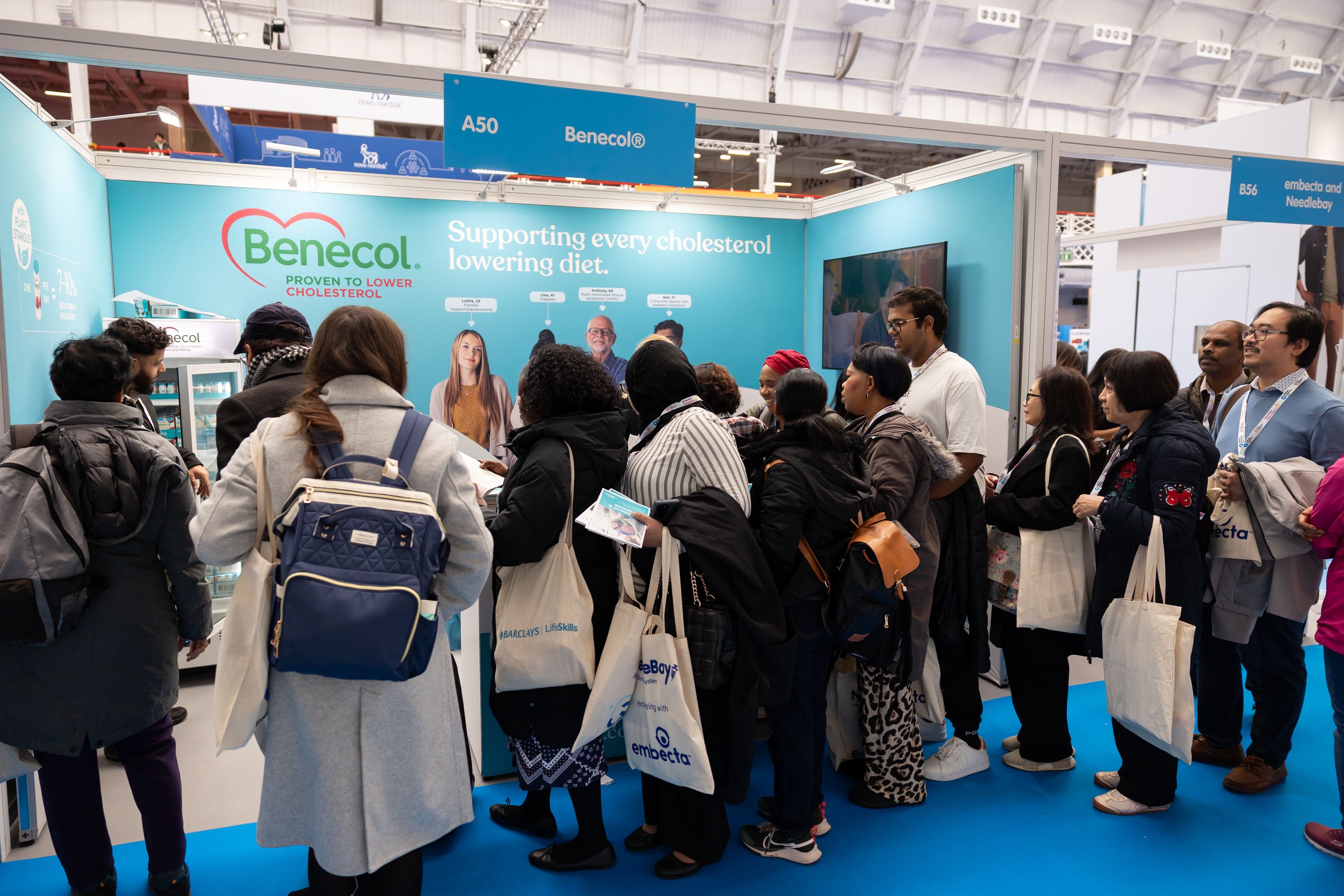 A crowd around the Benecol stand at CVRM Professional Care