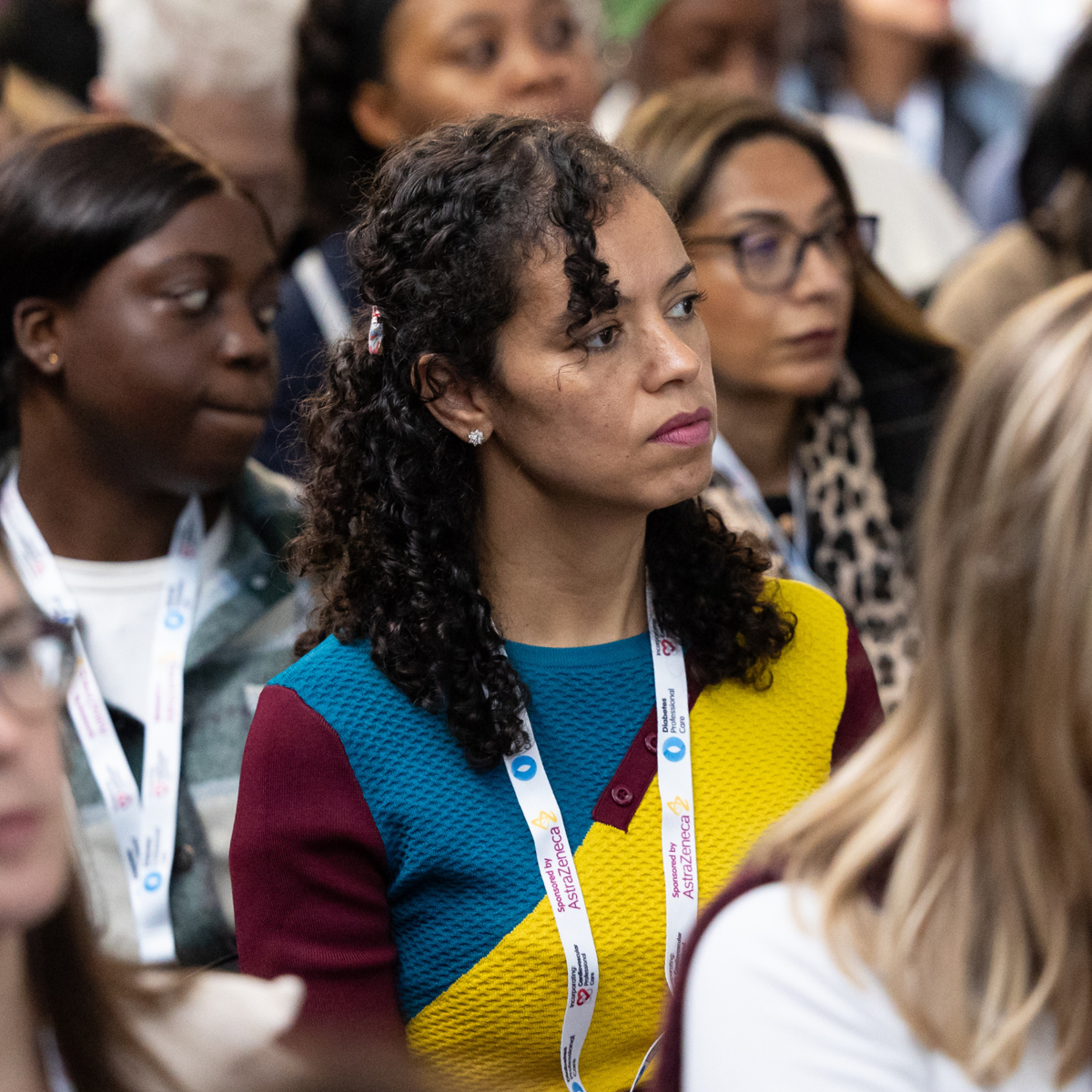 Lady engaged in a educational session on CVRM professional care