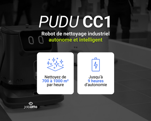 Nouvelle ère du nettoyage avec Pudu CC1 chez Jobotto ! 🤖