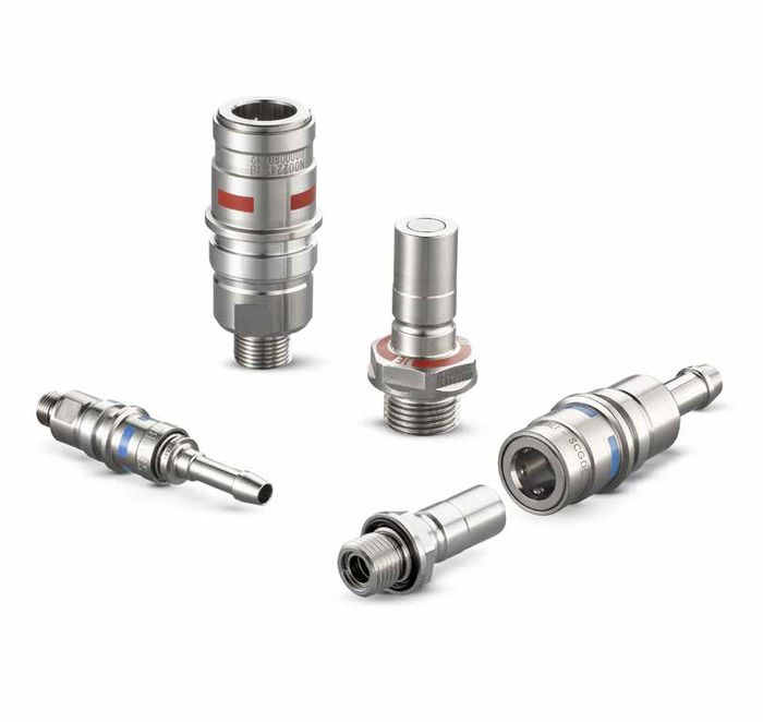 SCG clean break coupling nickel-plated brass for thermal management 