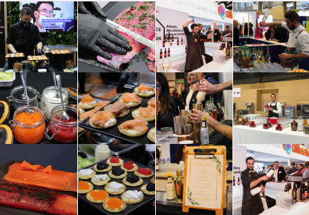 Catering area on the booth