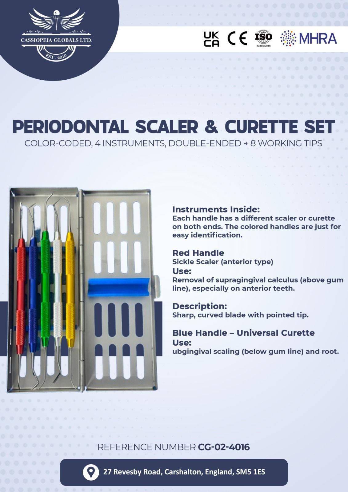 PERIODONTAL SCALER + CURETTE KIT