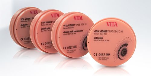 VITA VIONIC® BASE DISC HI - Premium quality PMMA disc for the fabrication of final denture bases.