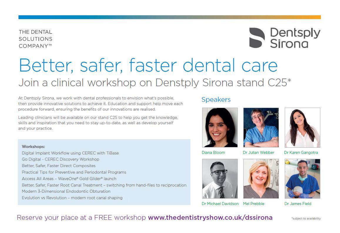 FREE clinical workshops on stand C25