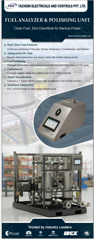 Fuel Analyzer and Fuel Polishing for HSD purity check in DCs