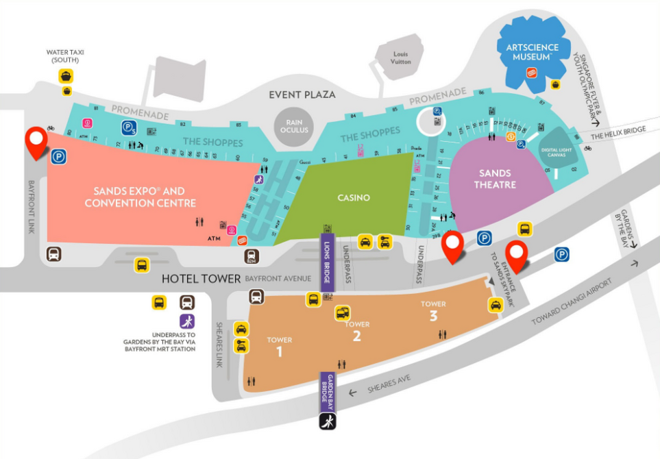 Marina bay sands map 