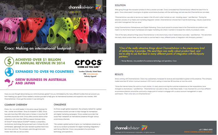 Crocs international sale