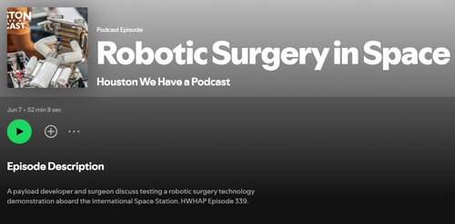 Robotic Surgery in Space