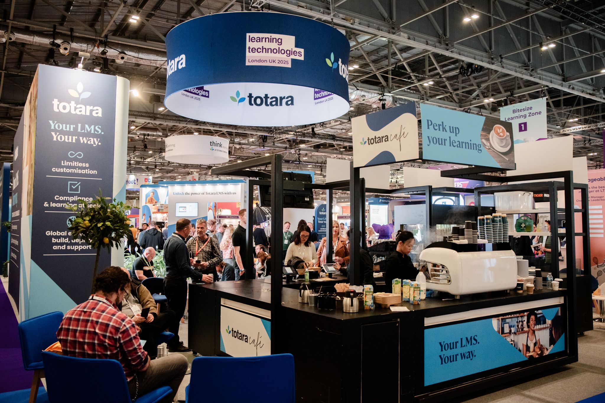 On-site cafe filled with visitors from HR Technologies UK