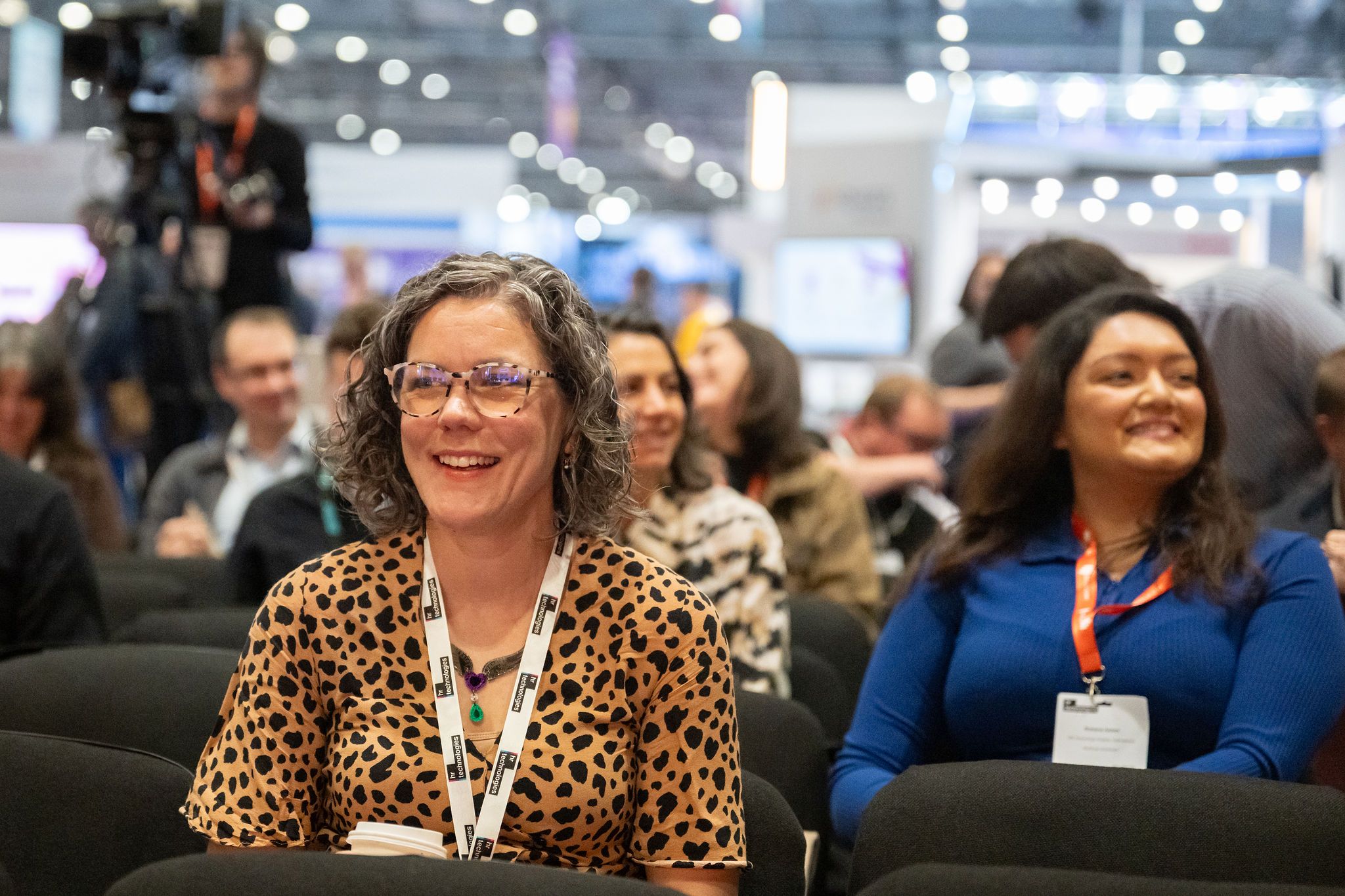 Visitors sitting in a theatre at HR Technologies UK