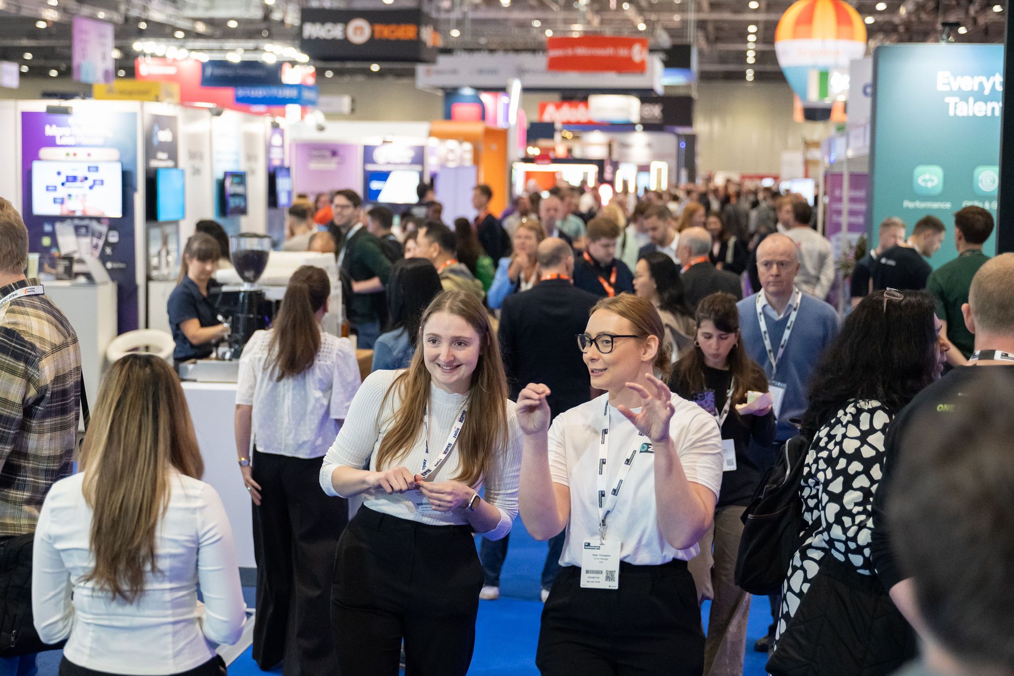 A busy aisle at HR Technologies UK