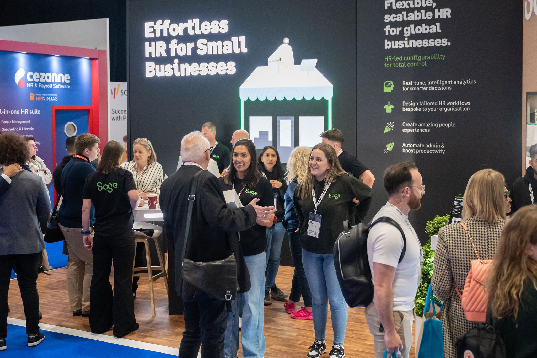 A busy stand at HR Technologies UK