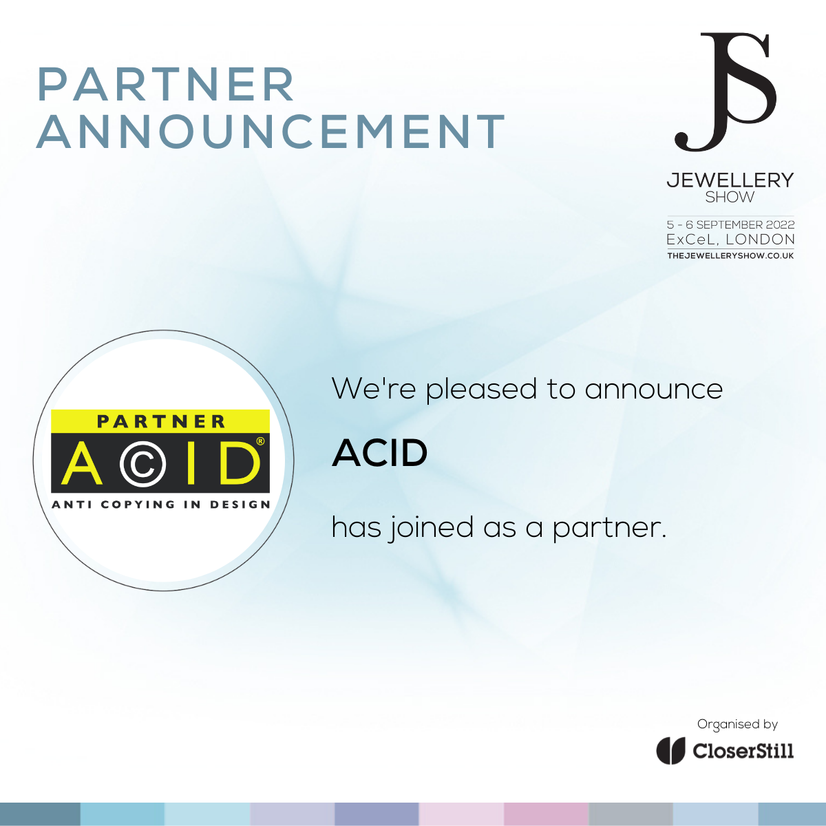 Jewellery Show Announces New Partnership Agreement with ACID