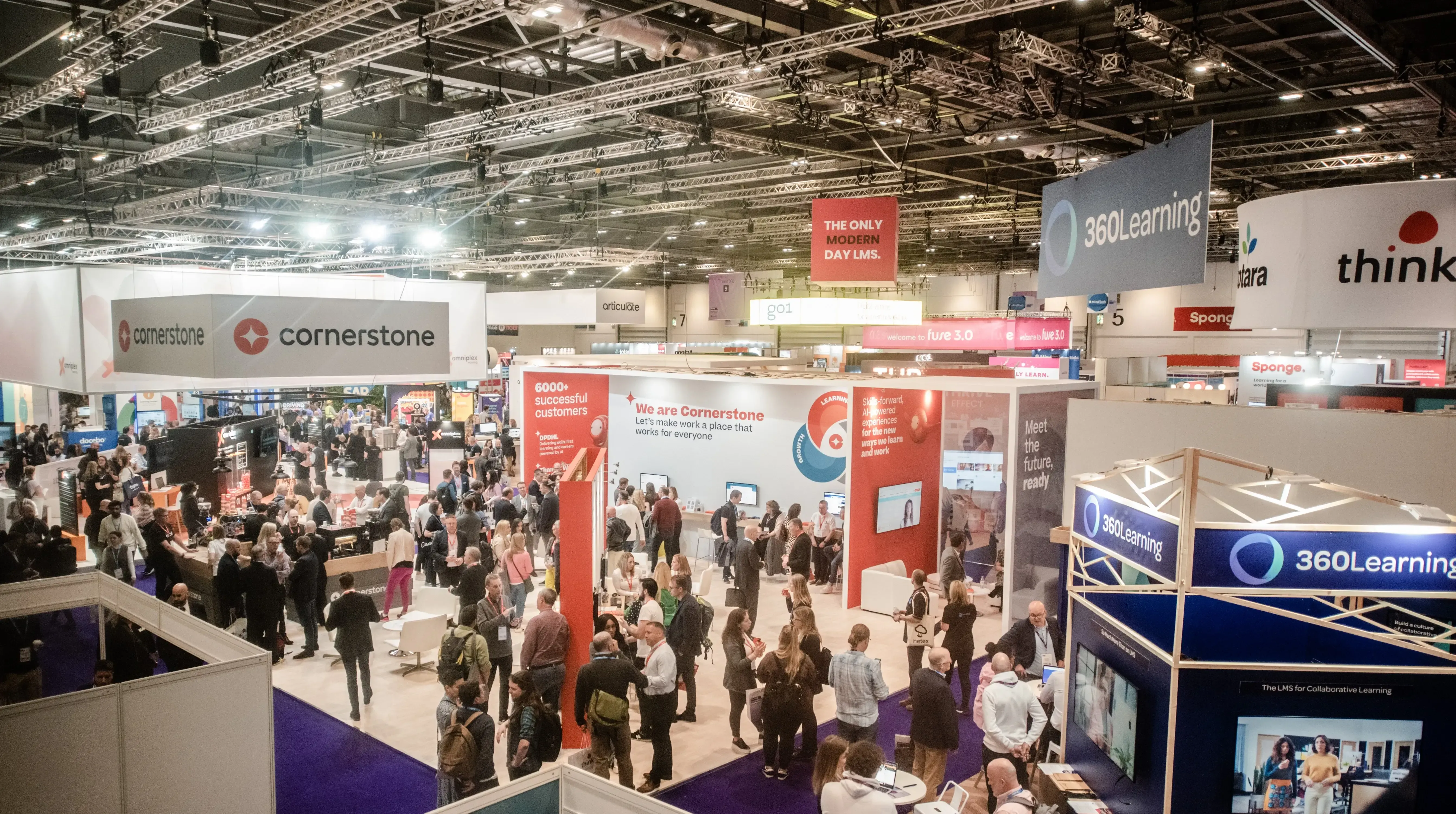 Learning Technologies Exhibition Floor - Birds Eye View
