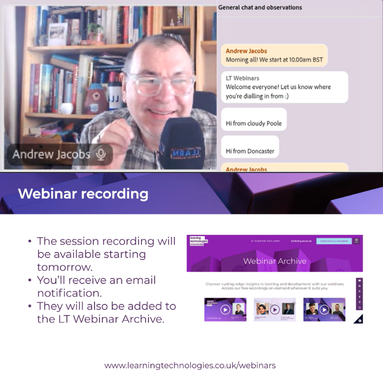 Learning Technologies Webinars