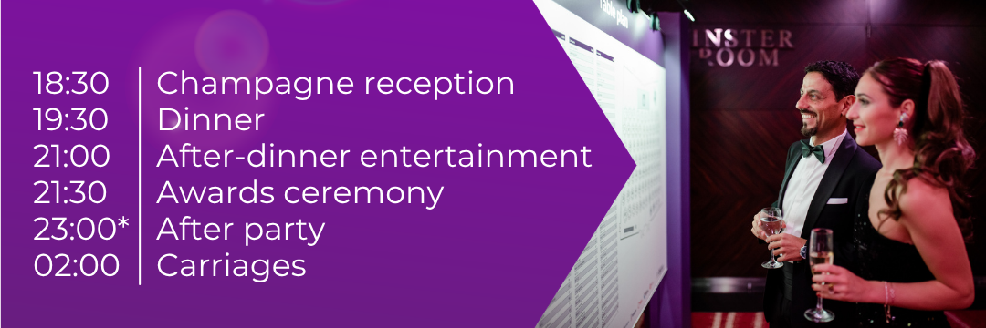 Learning Technologies Awards Gala Evening Timetable