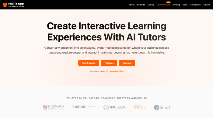 Trulience presenting LearnMachine.ai