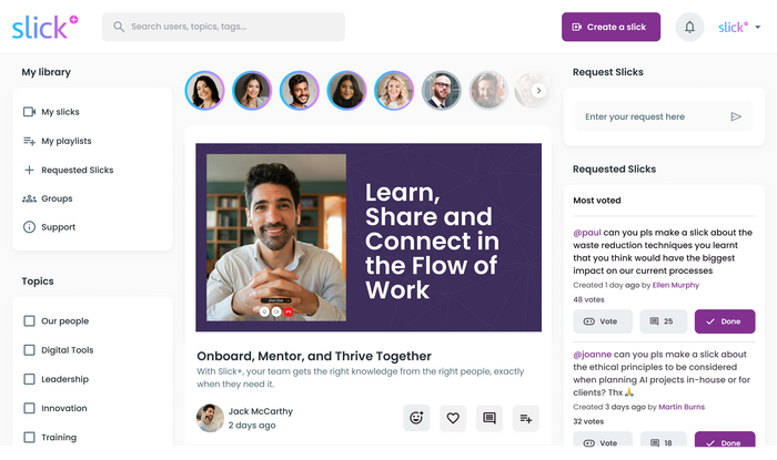Bring your team’s know‑how to life with Slick+