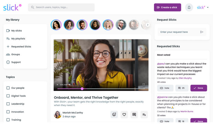 Bring your team’s know‑how to life with Slick+