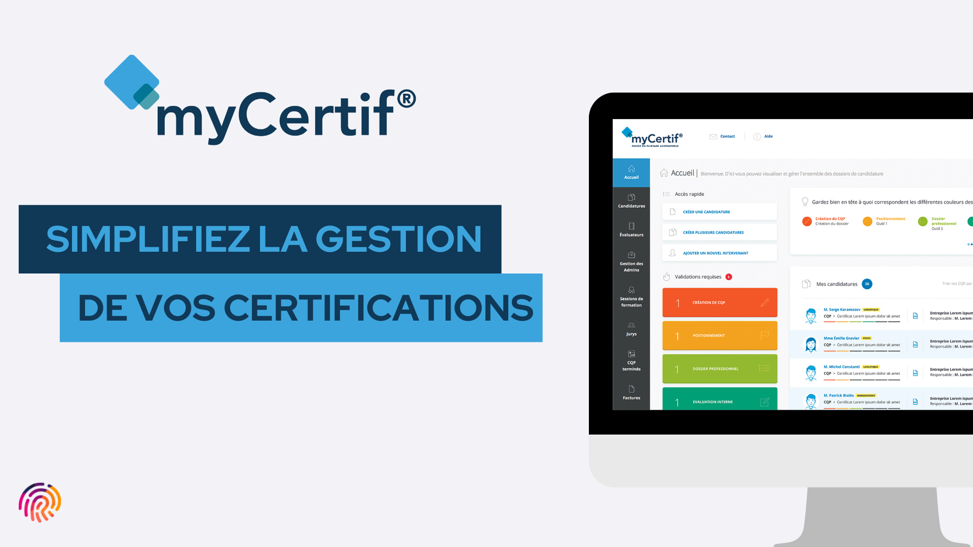 Avec myCertif, pilotez vos certifications professionnelles et respectez le cadre réglementaire en quelques clics !