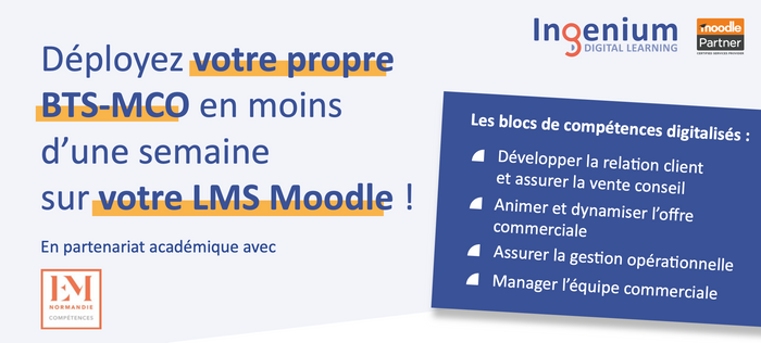 Ingenium digital learning lance un BTS digitalisé, en partenariat avec EM Normandie Compétences