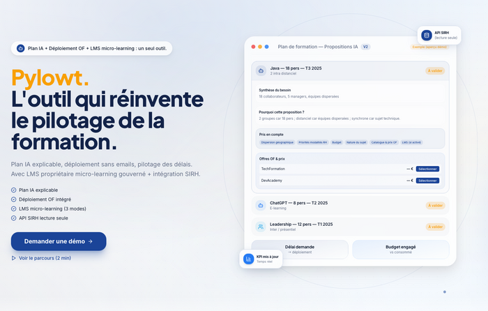 Ascent Group dévoile PYLOWT, l’outil qui réinvente le pilotage de la formation
