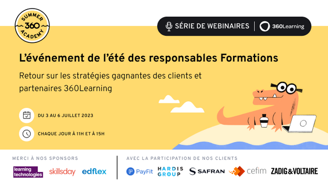 360Learning lance la Summer Academy : l'événement de l'été des responsables formation
