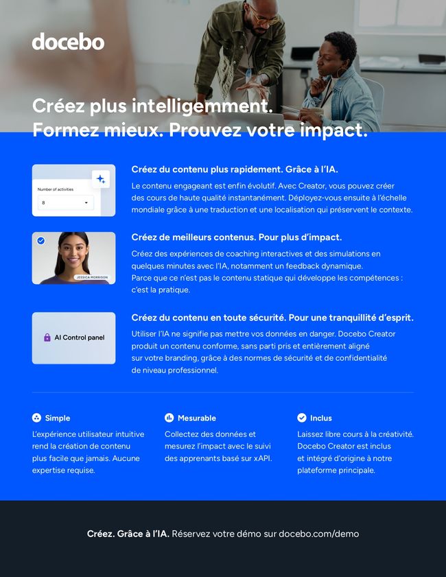 L'outil auteur Docebo est maintenant inclus dans toutes nos offres