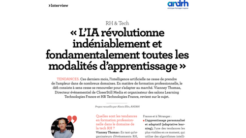 « L’IA révolutionne indéniablement et fondamentalement toutes les modalités d’apprentissage » | Interview avec Vianney Thomas