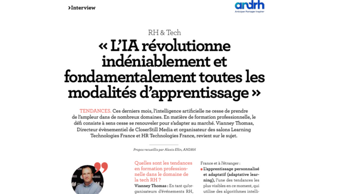 « L’IA révolutionne indéniablement et fondamentalement toutes les modalités d’apprentissage » | Interview avec Vianney Thomas