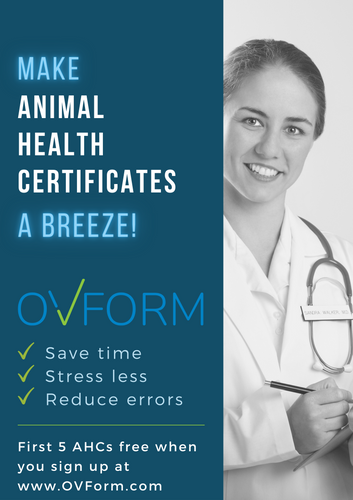 FAST, EFFICIENT ANIMAL HEALTH CERTIFICATES - ONLY A FEW CLICKS AWAY