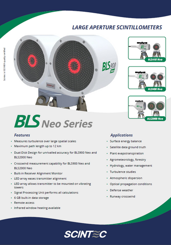Large Aperture Scintilometers - BLS Series 