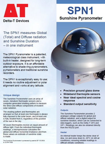 SPN1 Pyranometer datasheet