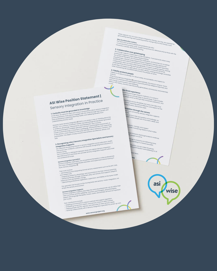 Clarifying Sensory Integration | ASI Wise’s Position Statement