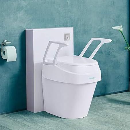 Dietz SmartFix Raised Toilet Seat with Adjustable Height and Armrests