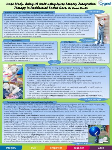Doing OT Well using Ayres Sensory Integration Therapy in Residential Social Care