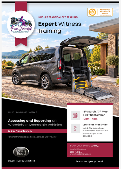 Expert Witness CPD Training Day – Assessing and Reporting on Wheelchair Accessible Vehicles