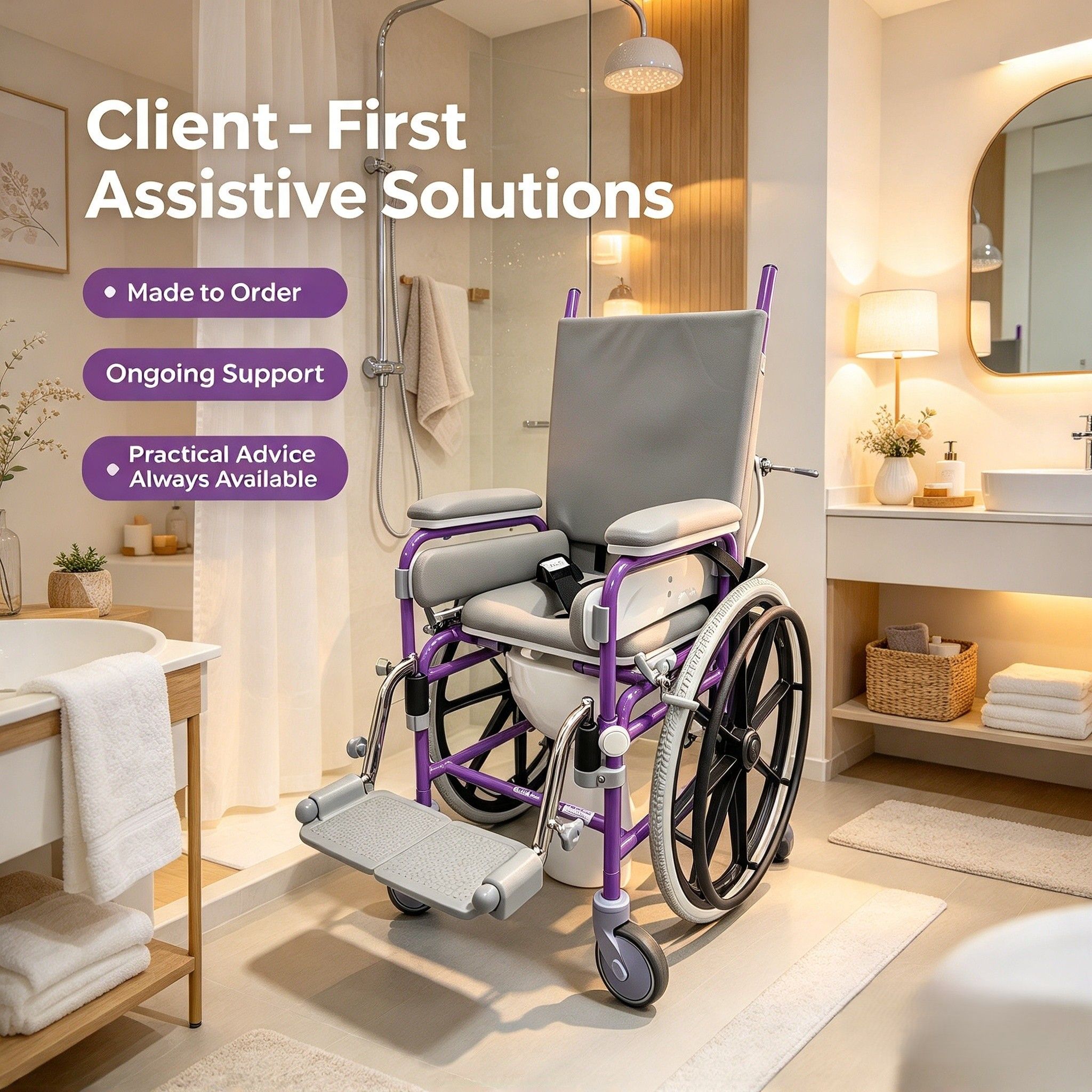Coloured Frames for shower chairs 