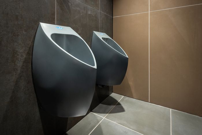 Waterless ECO urinal made in reused Plastic.