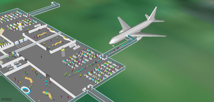 AirTOP Terminal | Model, Visualize, and Analyze Airport Passenger Terminal Capacity and Operations