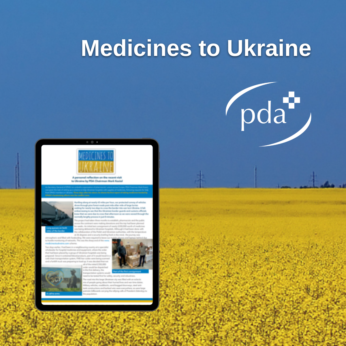 Medicines to Ukraine ' A personal reflection on the recent visit to Ukraine by PDA Chairman, Mark Koziol